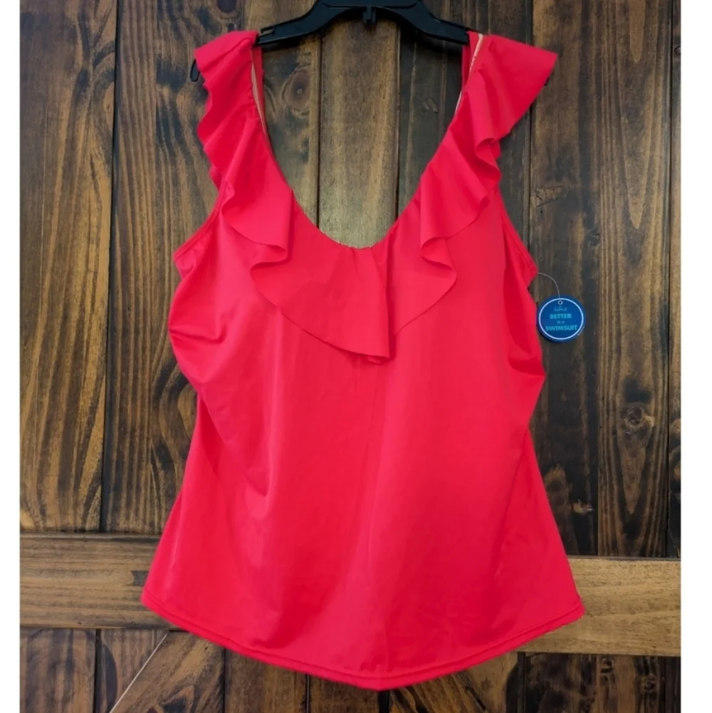 NWT Swimsuits For All Ruffled Tankini - Picture 1 of 7